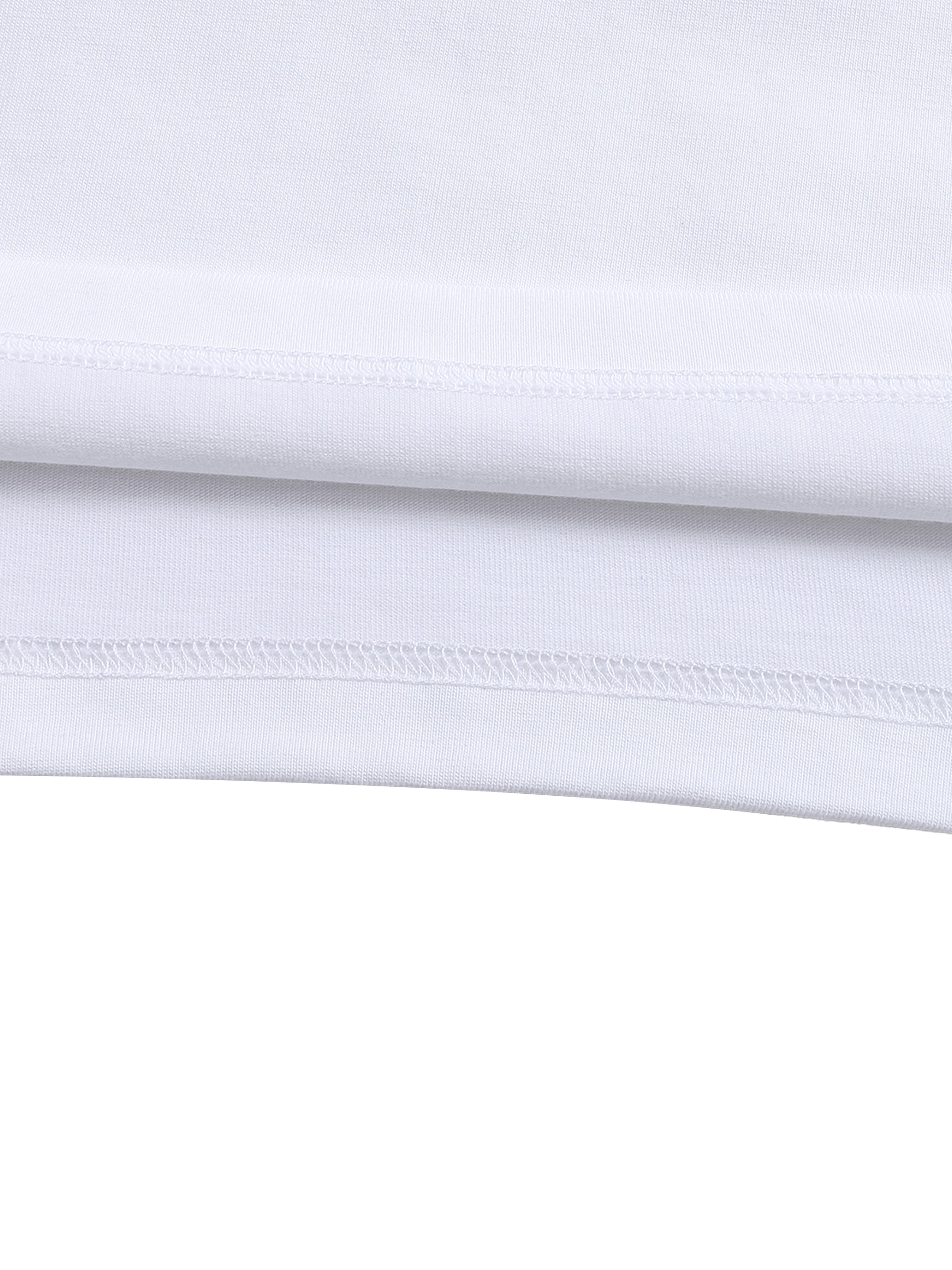 T Shirt,White,Classic,Drop Shoulder